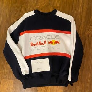 Hollister Black and White Crewneck Sweater